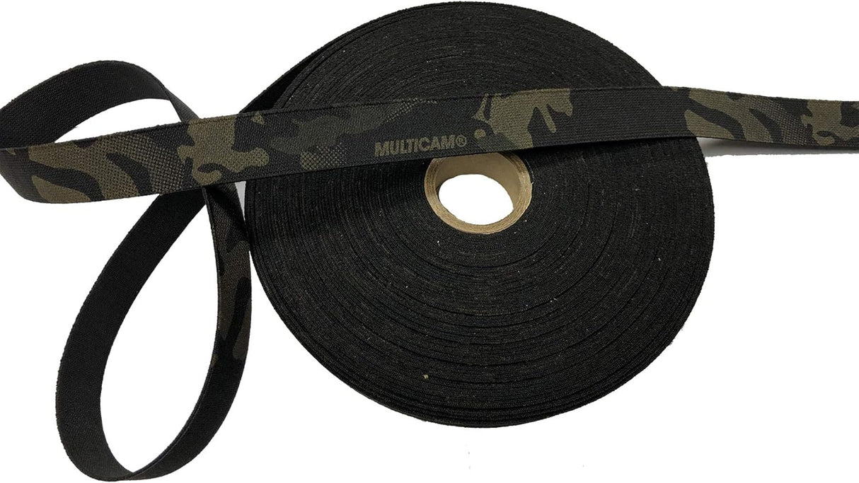 25mm / 1" Single Sided Crye Multicam Black Elastic - B2B - Doran Tactical Innovations25mm / 1" Single Sided Crye Multicam Black Elastic - B2B