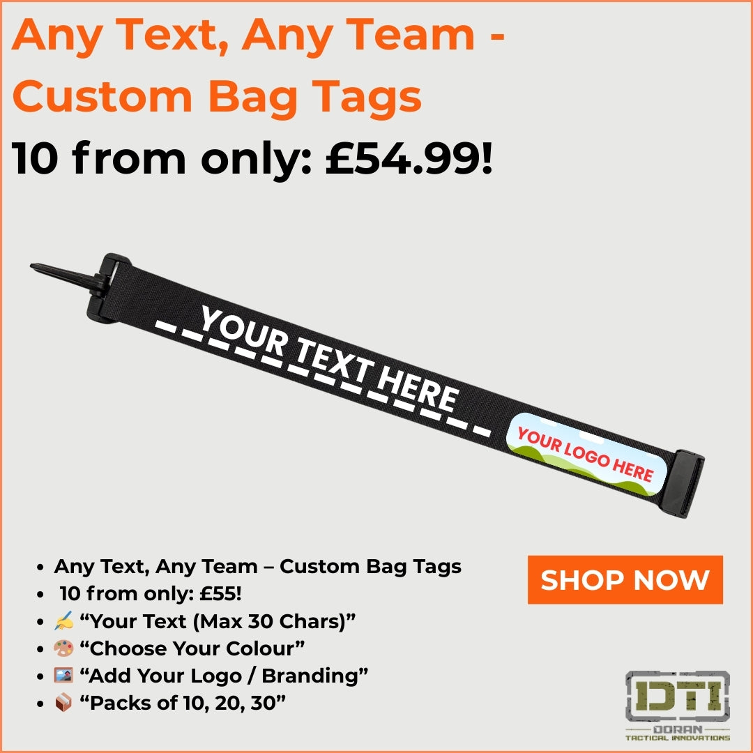 Any Text, Any Team – Professional-Grade Custom Bag Tags | 10 from £55