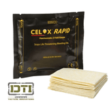 Celox Rapid Z-Fold gauze for emergency bleeding control, essential for trauma kits and first responders.